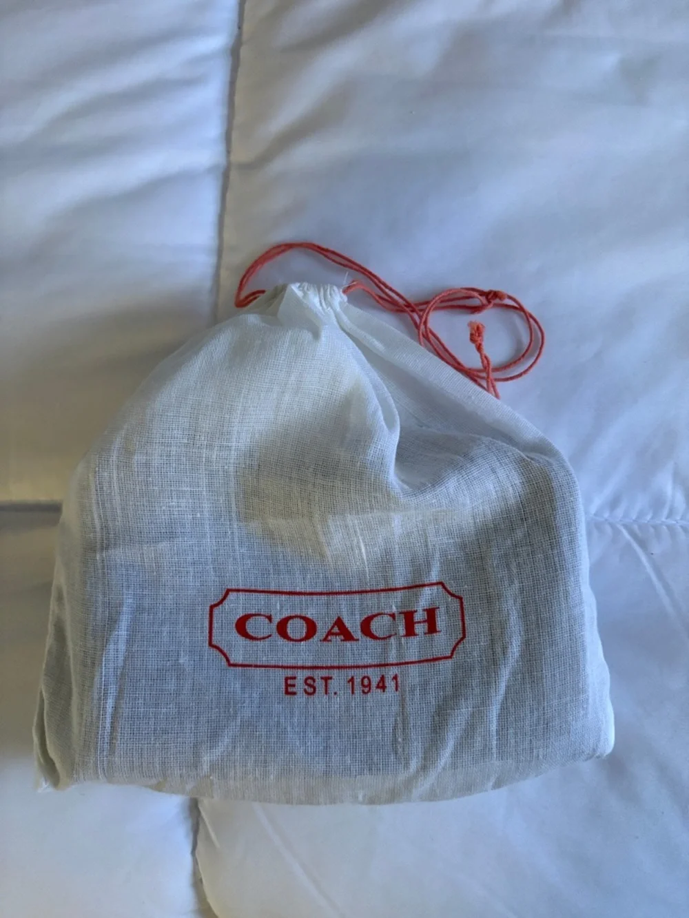 Coach Brown Signature Canvas Wristlet with Burgundy Strap with Dust Cover - Picture 9 of 11